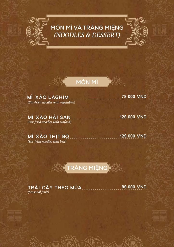 Món Mì & Tráng Miệng