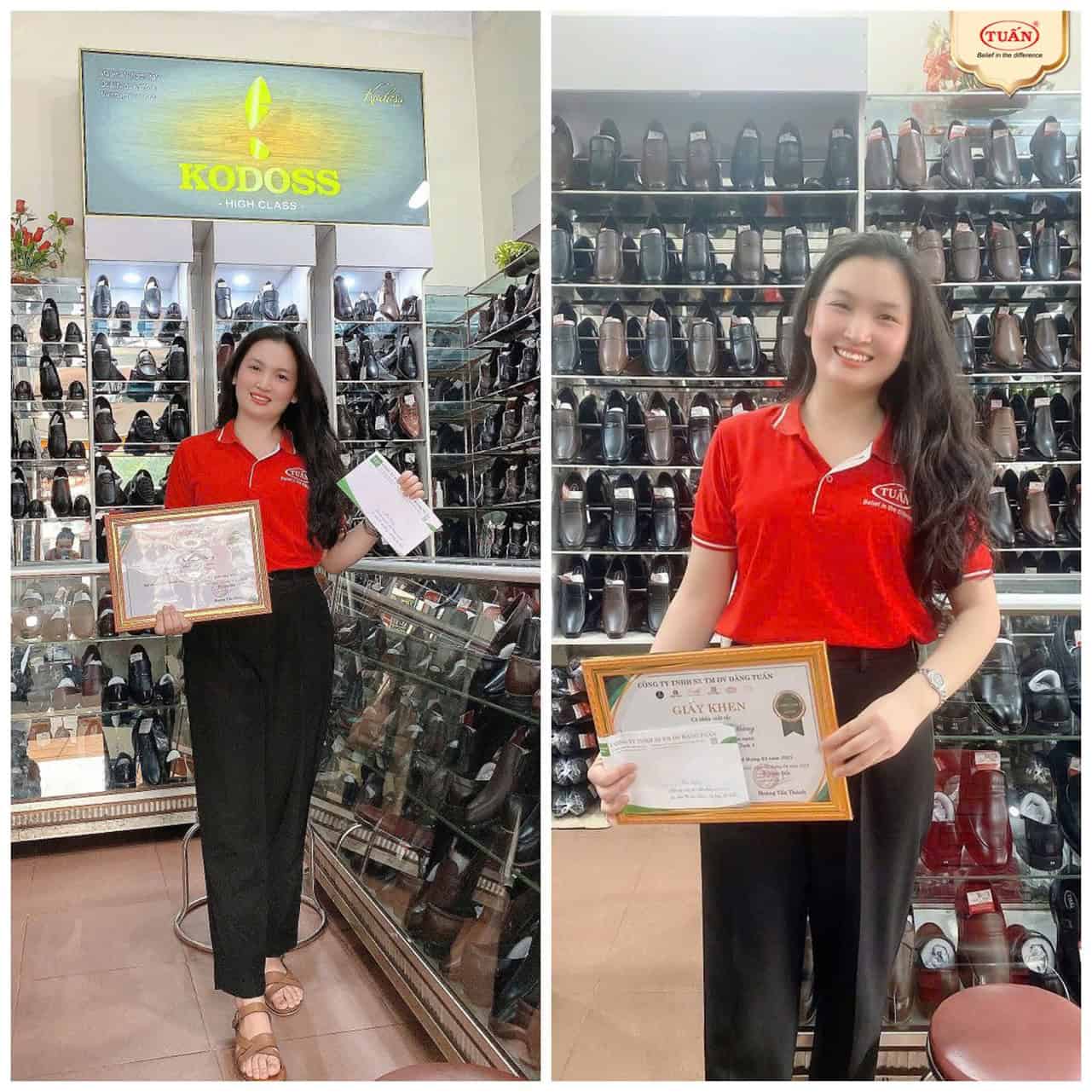 Nhân viên Đậu Thị Lan Hương nhận thưởng